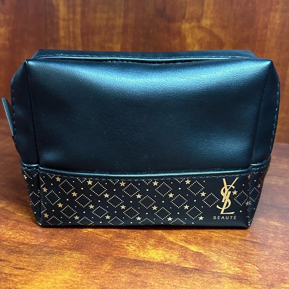Yves Saint Laurent Black and Gold Cosmetic Bag - Picture 1 of 8